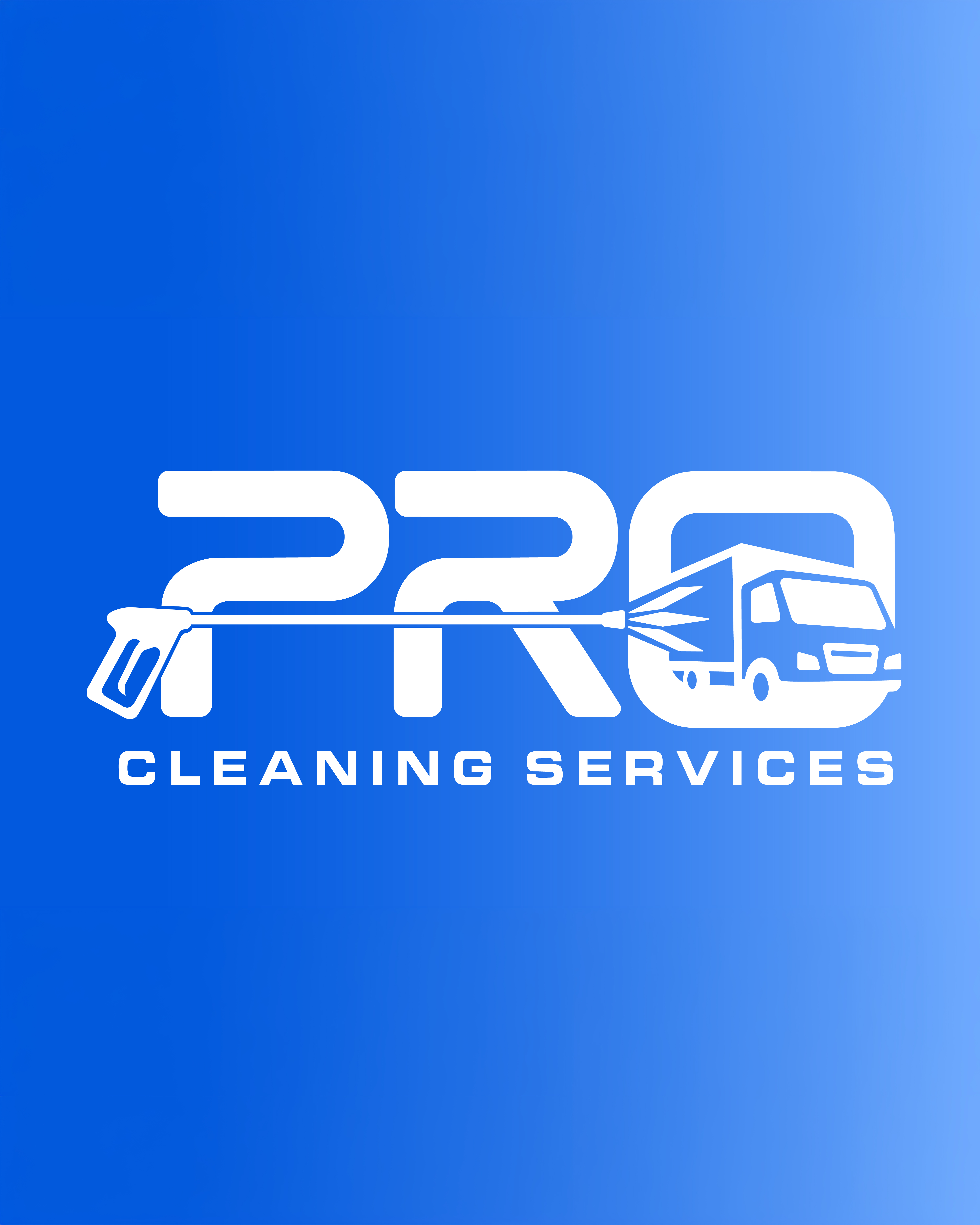 Pro Cleaning Services reversed logo application